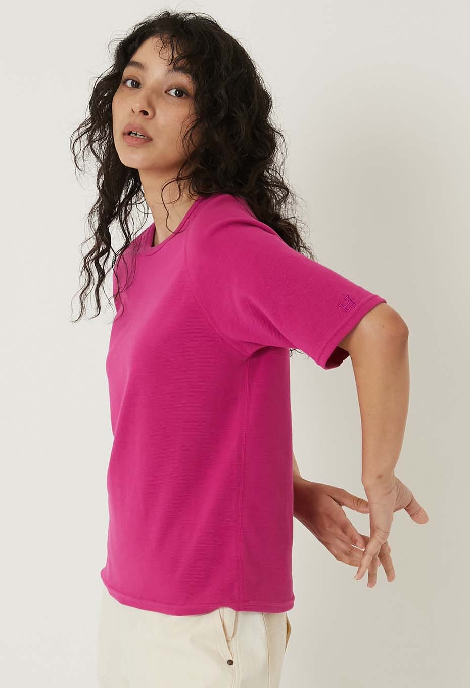 ストレッチフライス リラックスフィット SS Tシャツ ウィメンズ - DARK PINK