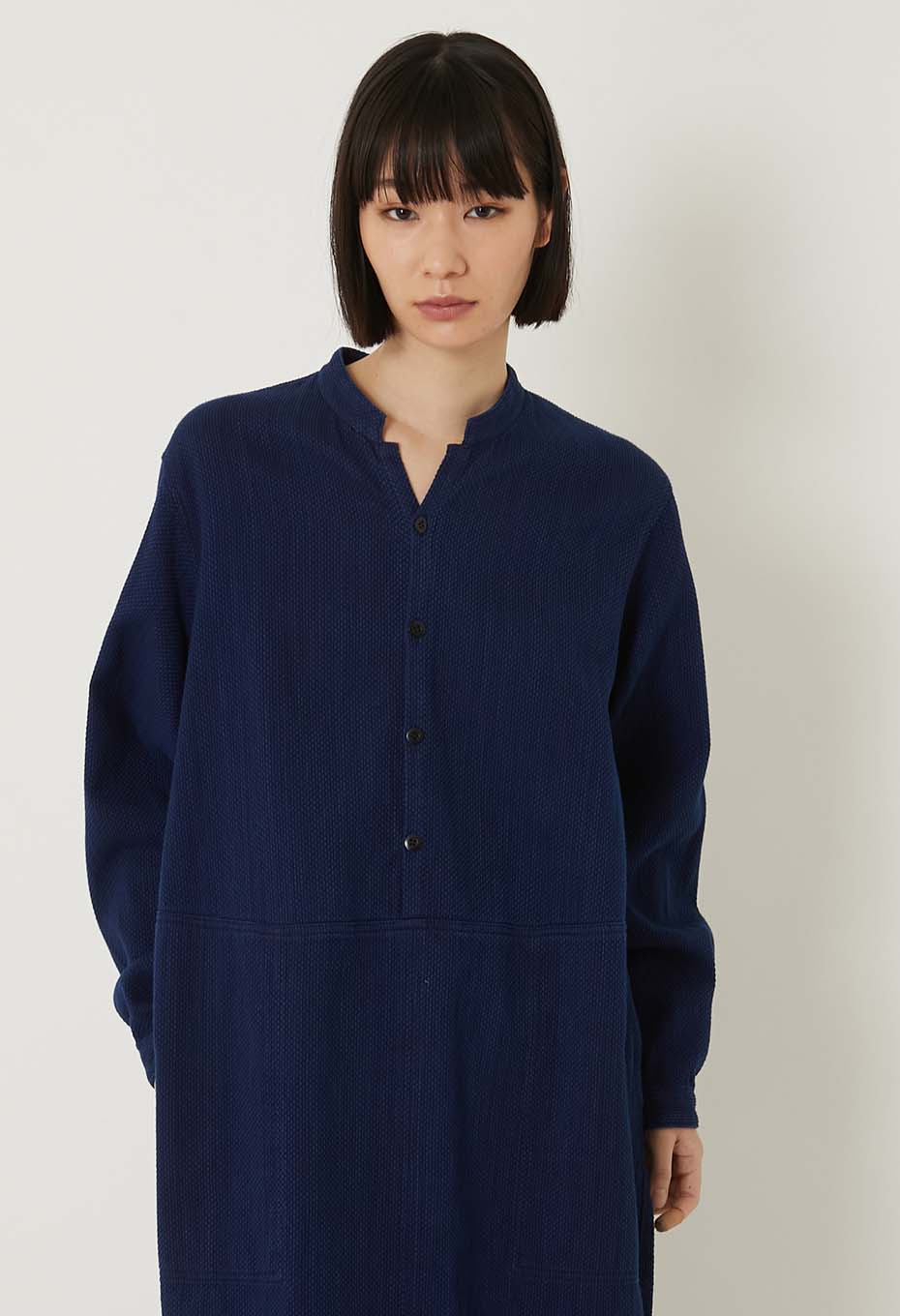 カセゾメサシコ スモックワンピース - INDIGO