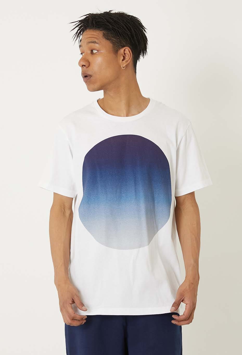 Oomaru gradation short sleeve T-shirt - BLUE