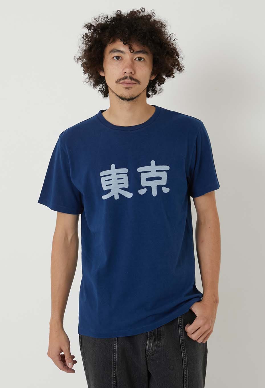東京 バッセン インディゴ Tシャツ - INDIGO