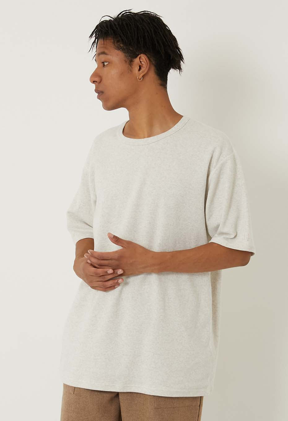 ストレッチフライス コンフォータブル ショートスリーブ Tシャツ - NATURAL