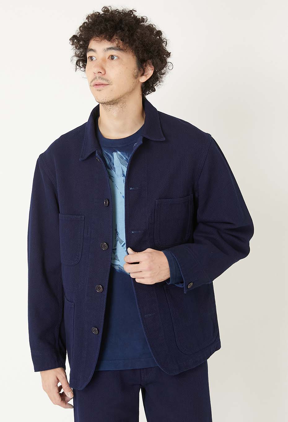 ホンアイニジュウオリサシコ カバーオール - INDIGO