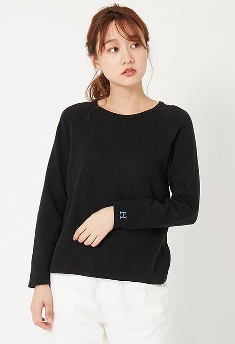 ストレッチフライス リラックスフィット LS Tシャツ ウィメンズ - BLACK