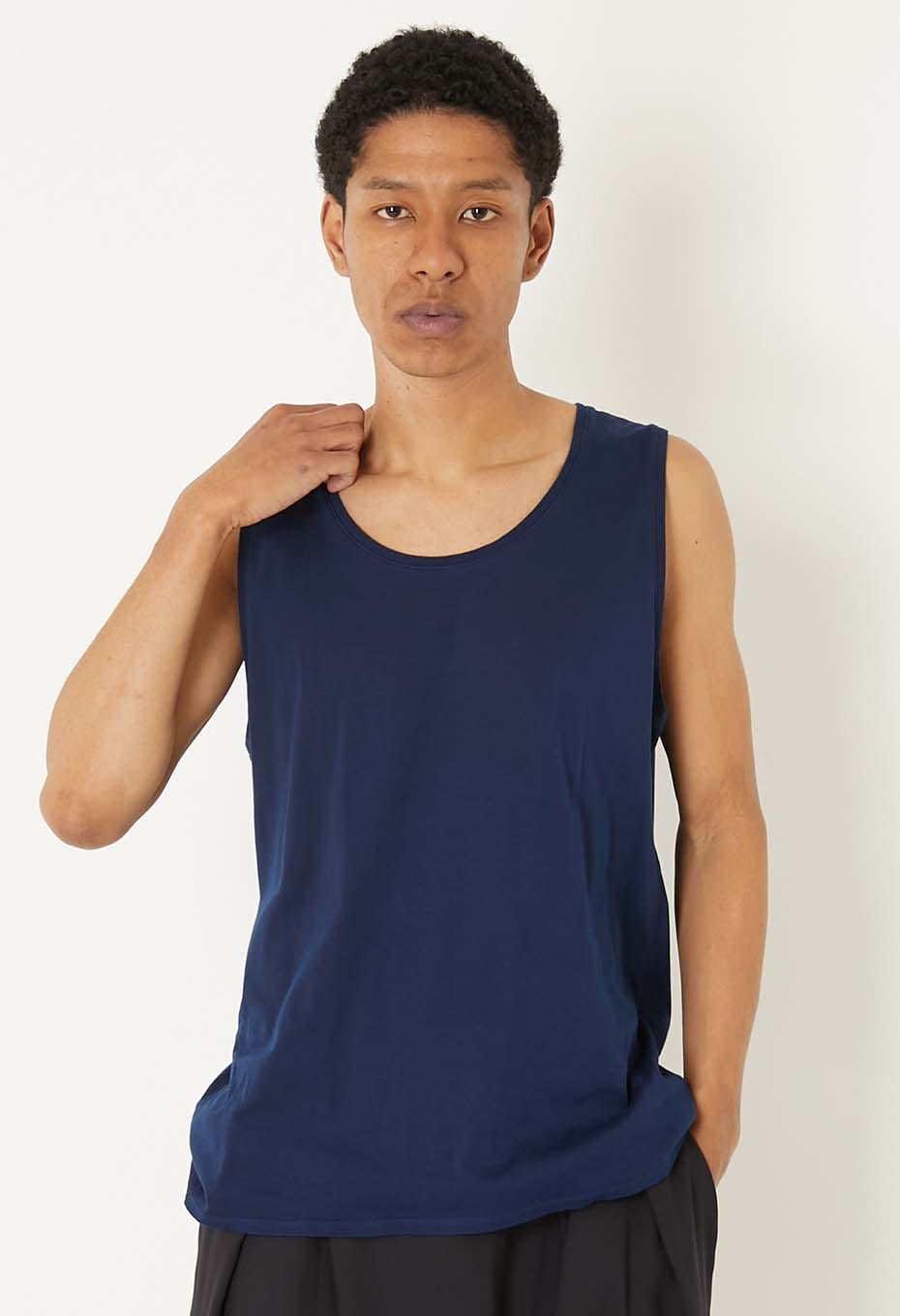 Air Smooth Indigo Tezome Tank Top - INDIGO