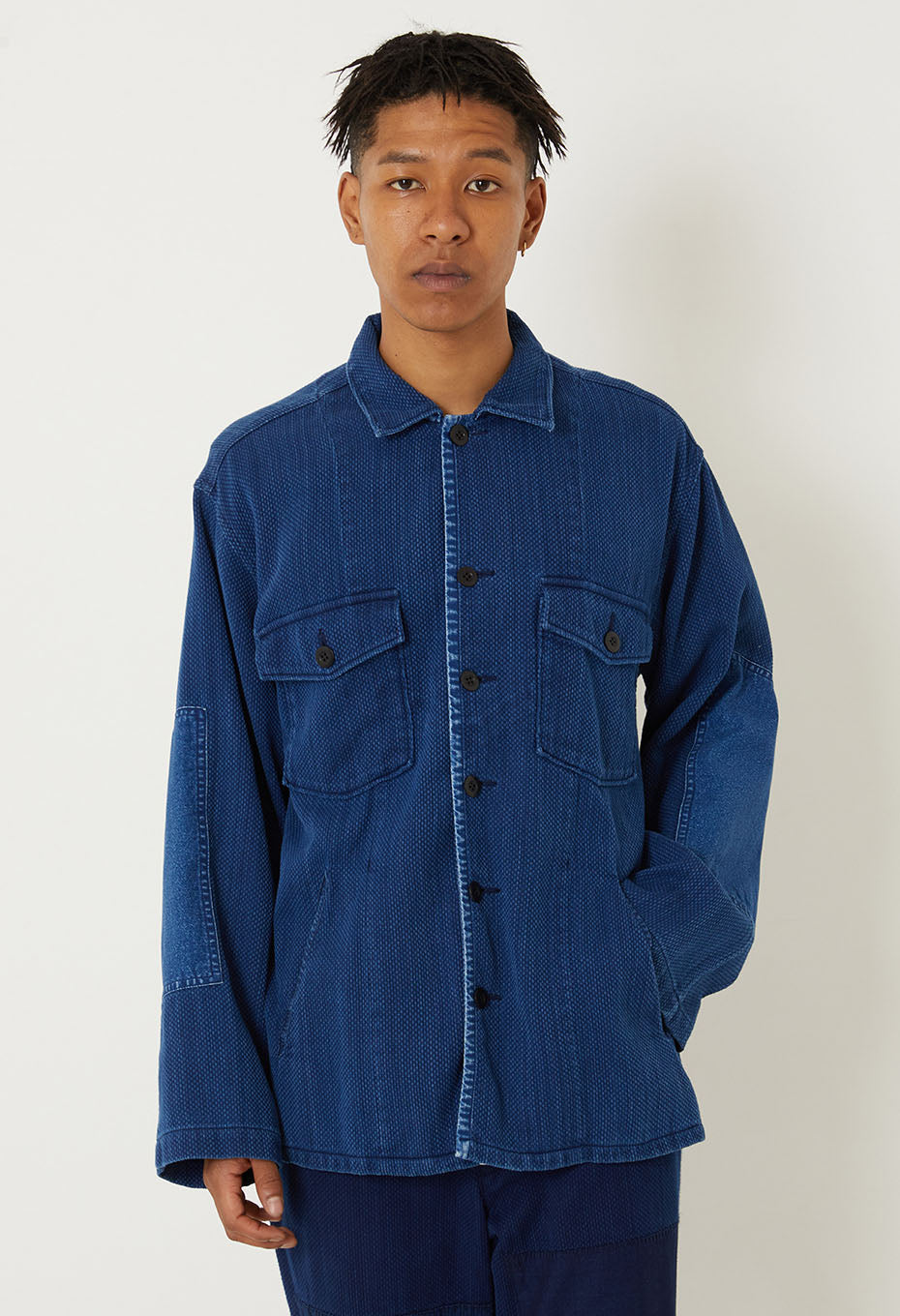 カセゾメサシコ ファティーグシャツ - INDIGO