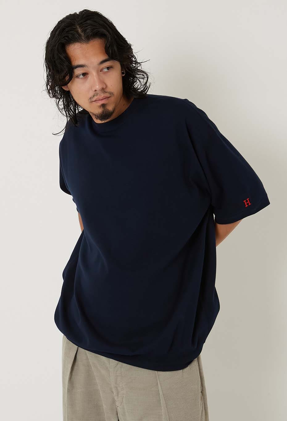 ストレッチフライス ヘムリブ ショートスリーブ Tシャツ - DARK NAVY