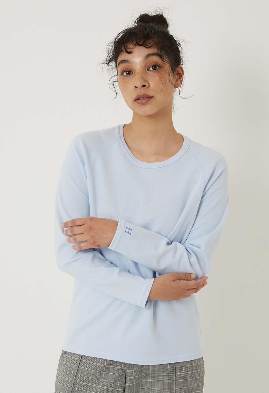 ストレッチフライス リラックスフィット LS Tシャツ ウィメンズ - LIGHT BLUE