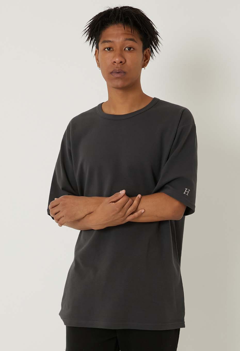 ストレッチフライス コンフォータブル ショートスリーブ Tシャツ - CHARCOAL