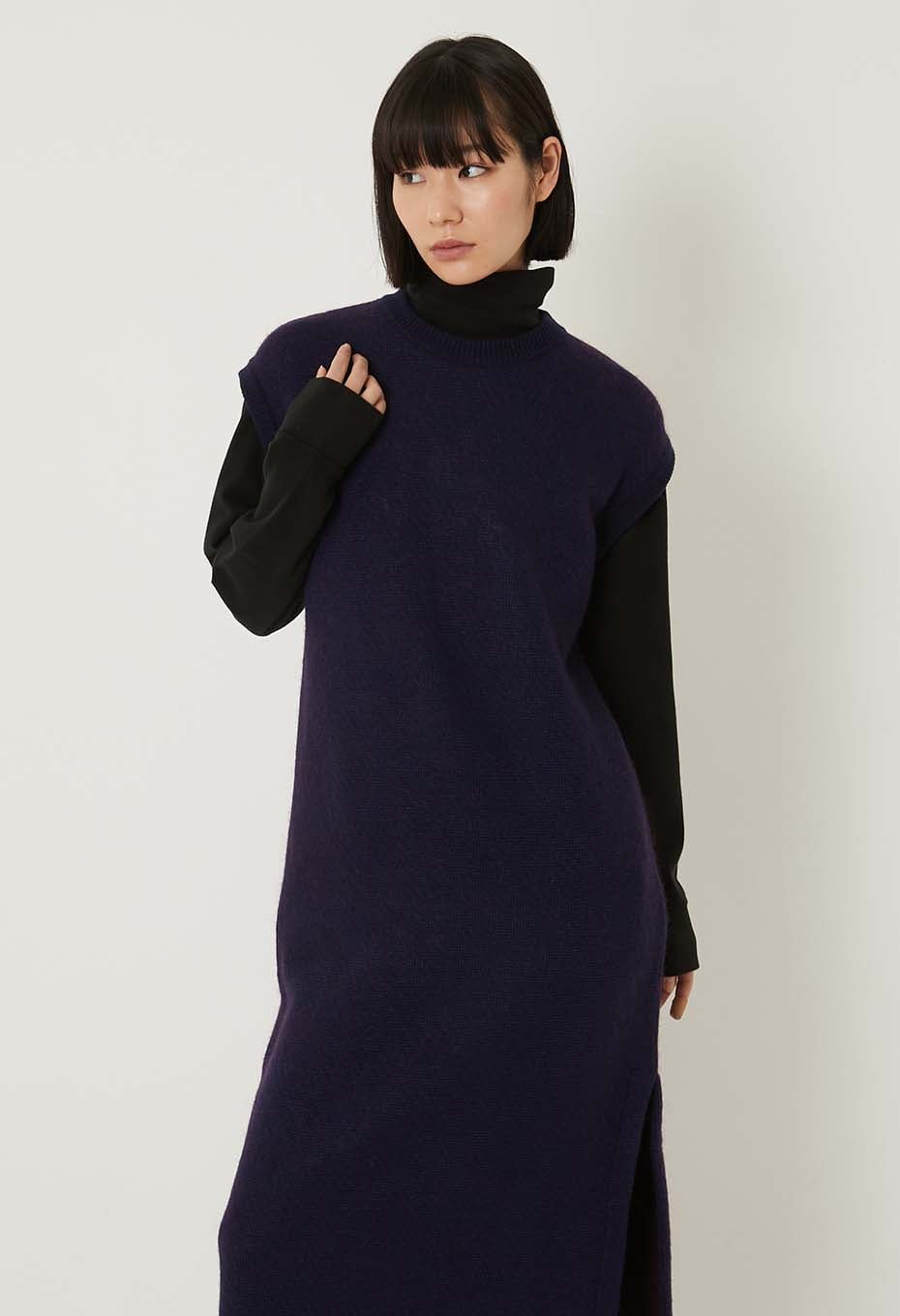 インディゴミックス ウールニットワンピース - INDIGO