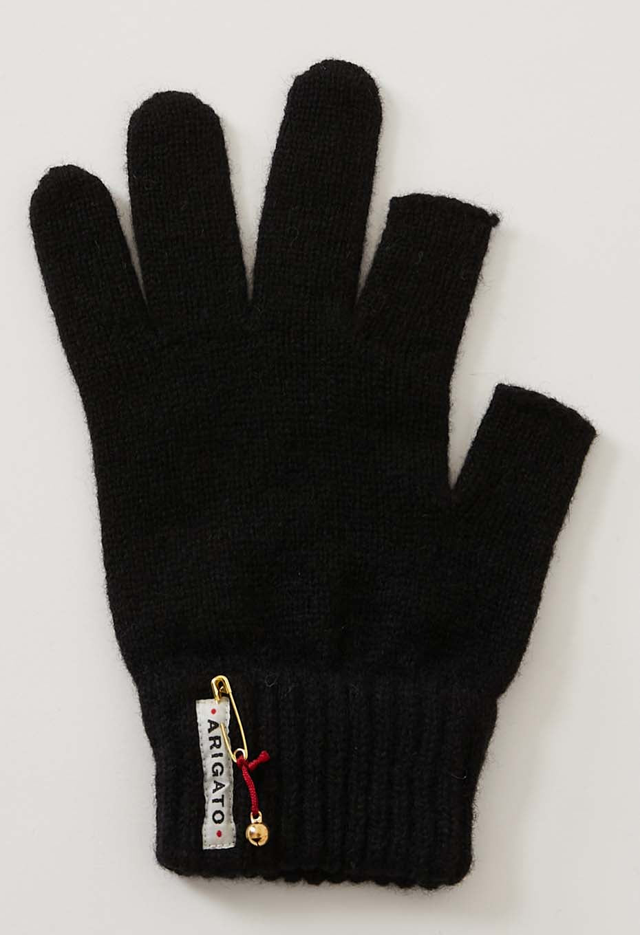 リサイクルカシミア ユビヌキグローブ - BLACK