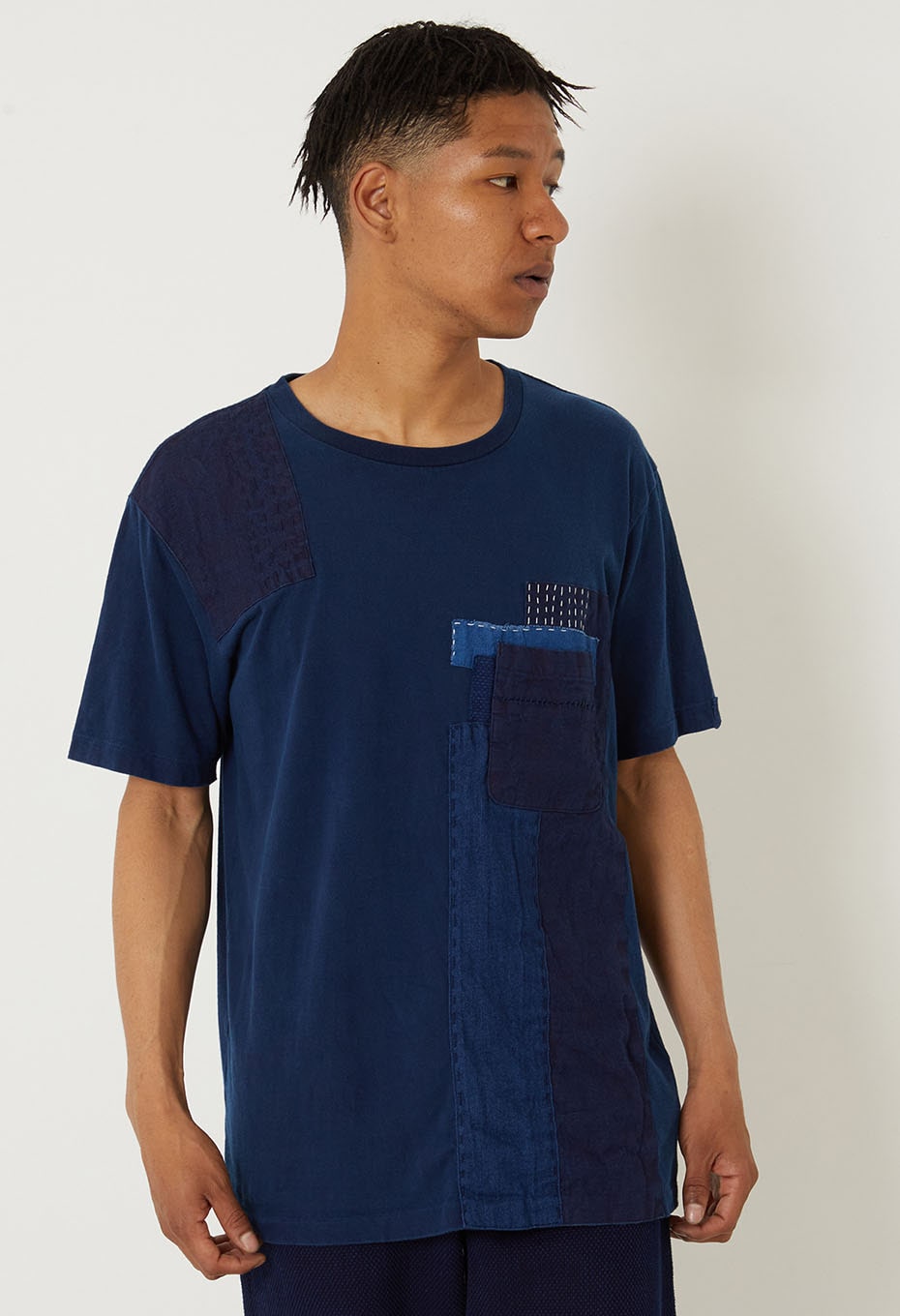 インディゴ テゾメ ネンリン ショートスリーブTシャツ - INDIGO
