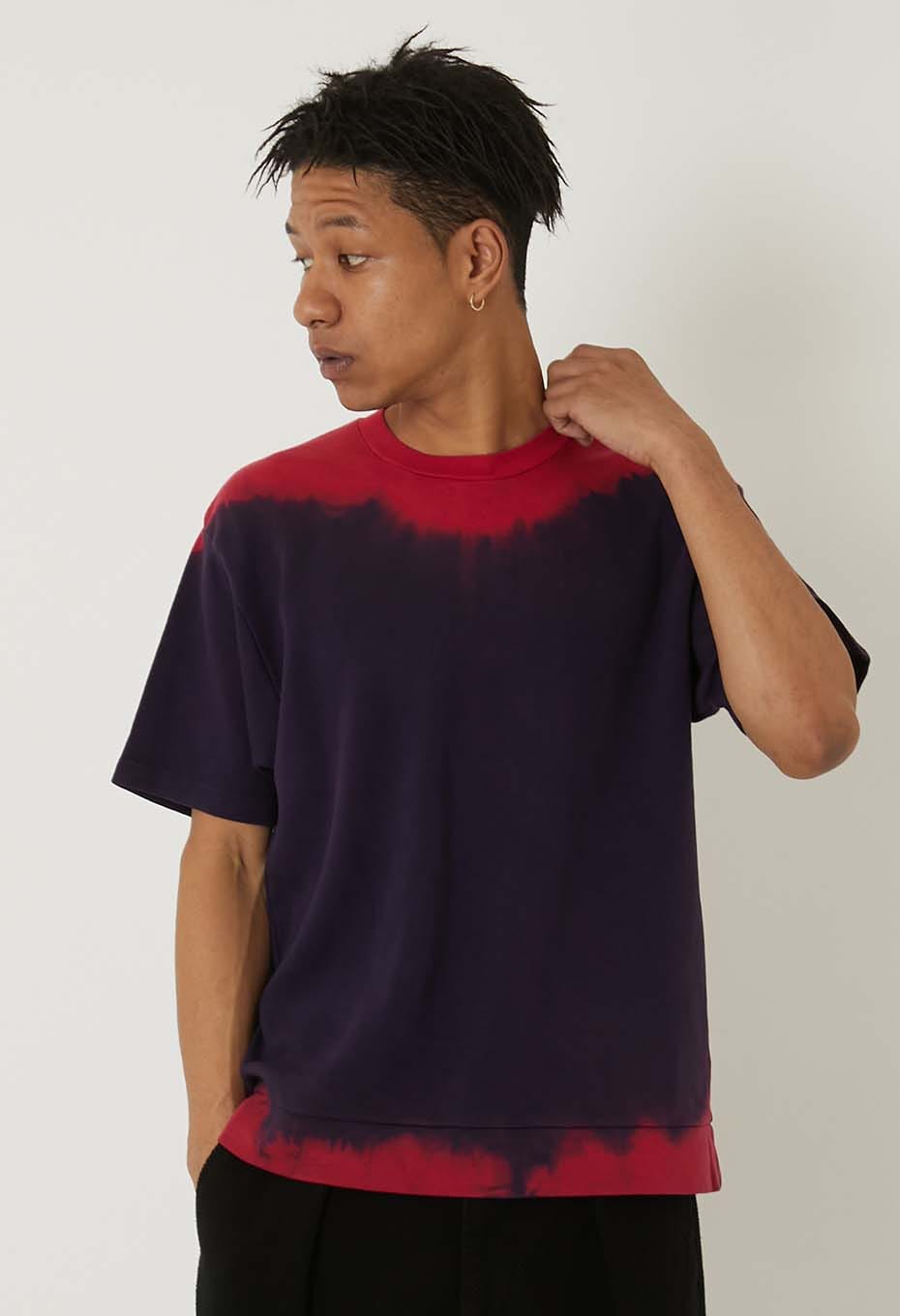 エイトロックスムース インディゴムラゾメショートスリーブTシャツ - RED