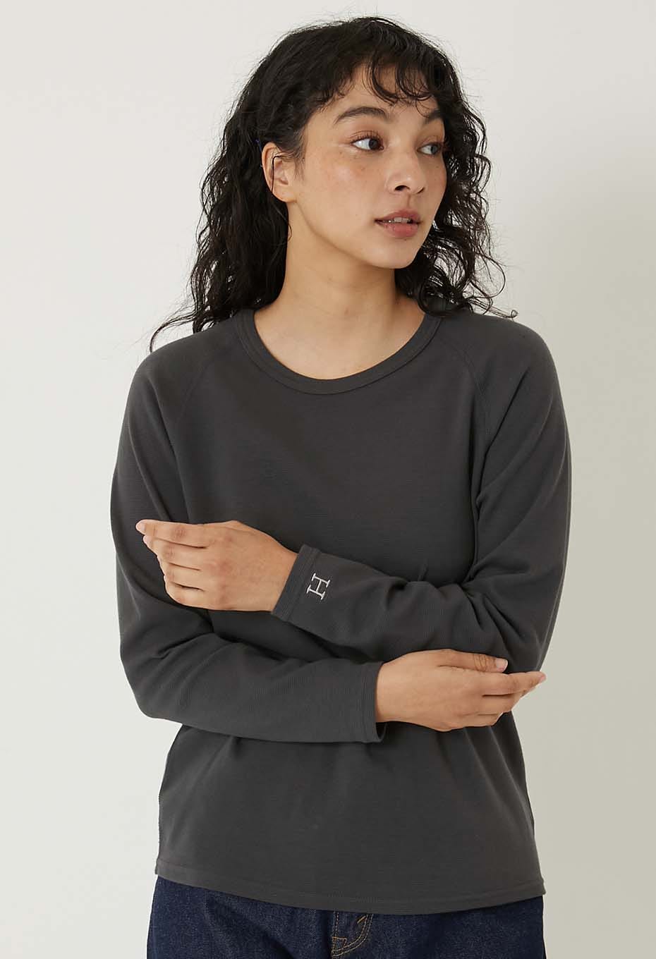 ストレッチフライス リラックスフィット LS Tシャツ ウィメンズ - CHARCOAL