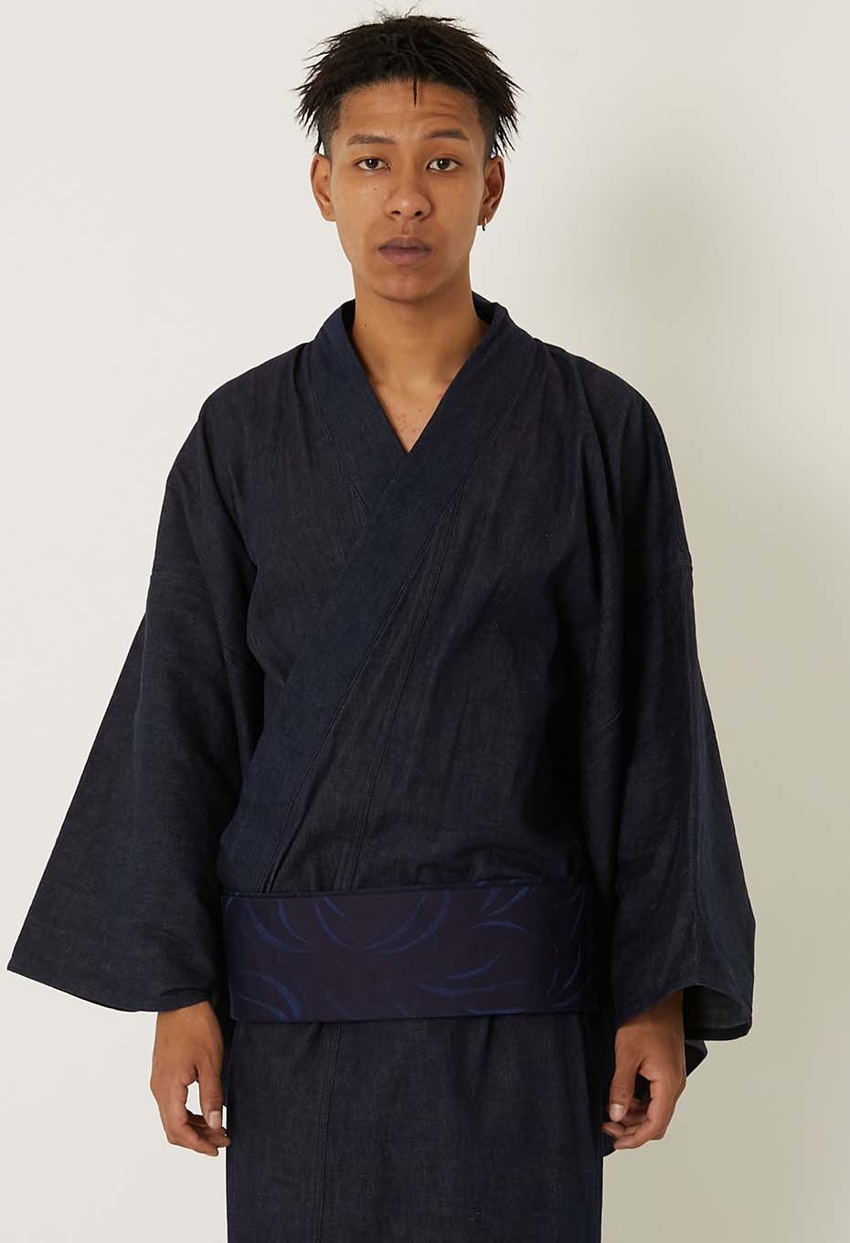 Akamimi Denim Yukata Men's - INDIGO