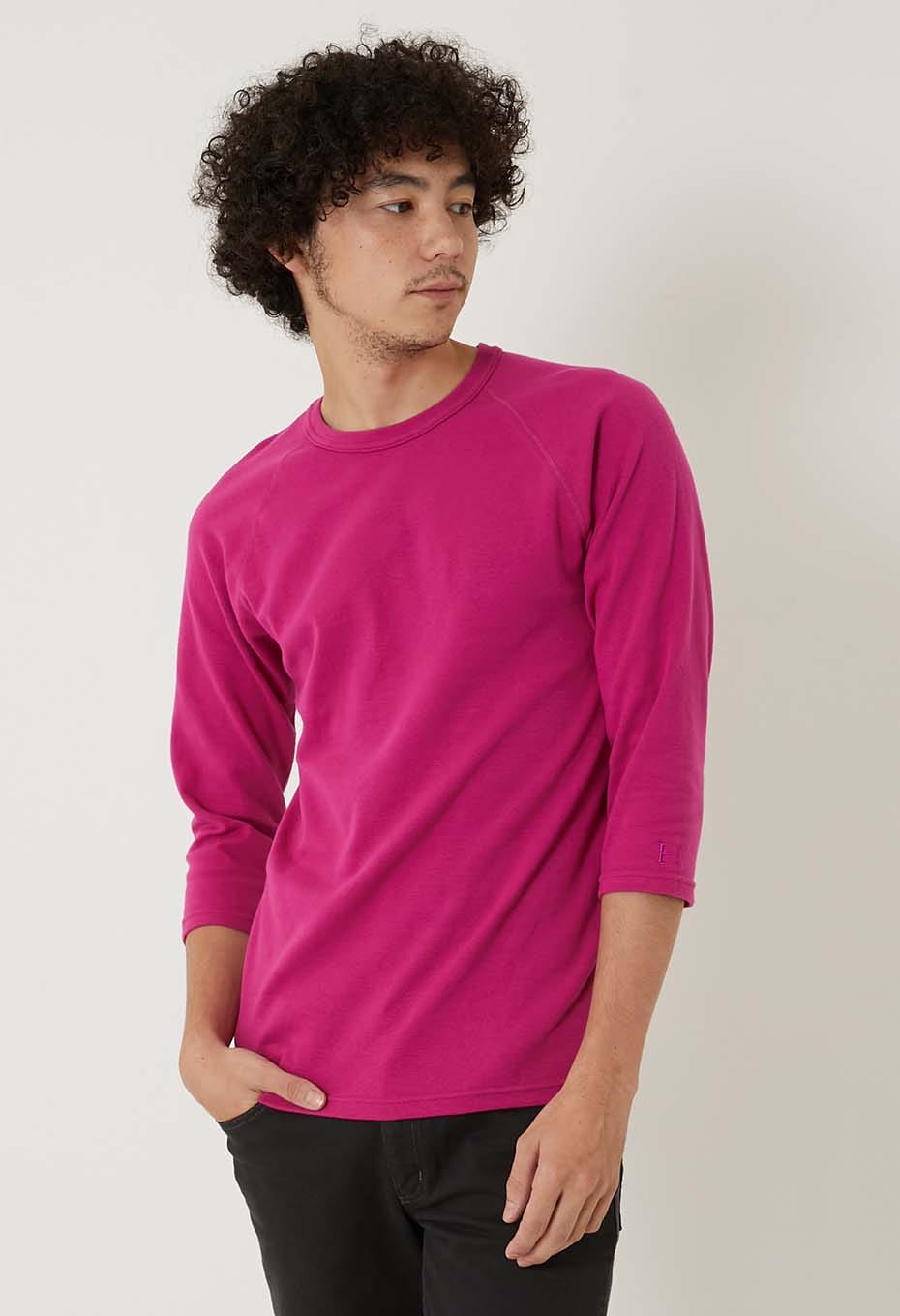 ストレッチフライス ハーフスリーブ Tシャツ - DARK PINK