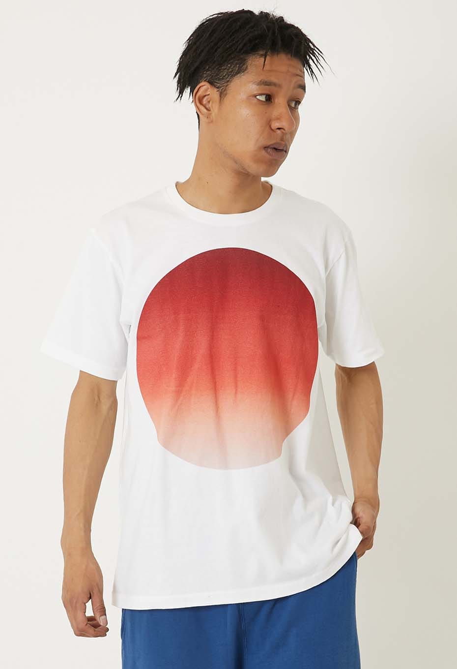 Oomaru gradation short sleeve T-shirt - RED