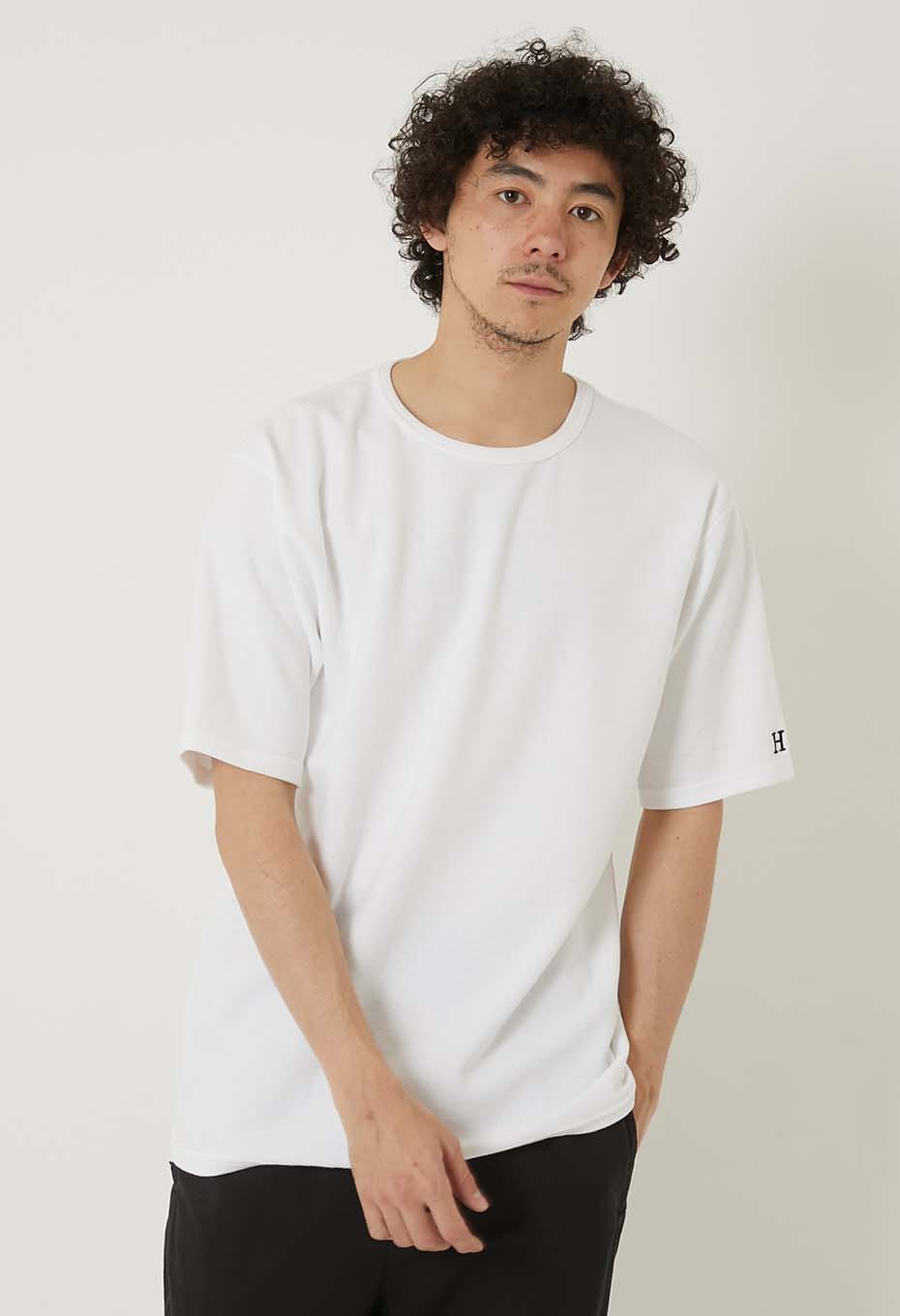 ストレッチフライス コンフォータブル ショートスリーブ Tシャツ - WHITE