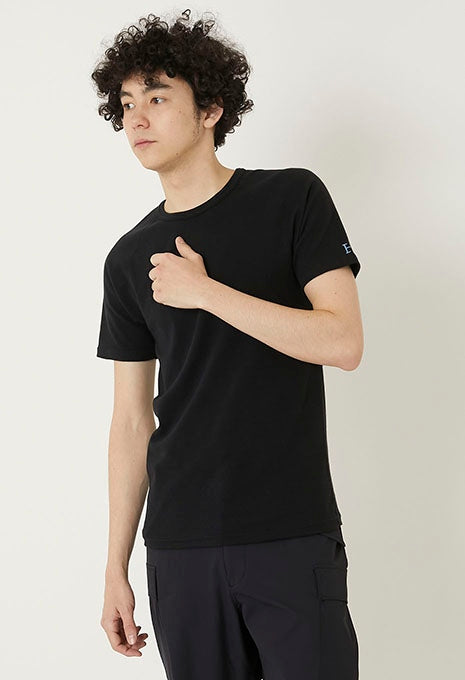 ストレッチフライス ショートスリーブ Tシャツ - BLACK