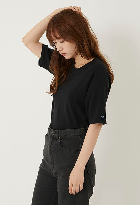 ストレッチフライス リラックスフィット SS Tシャツ ウィメンズ - BLACK