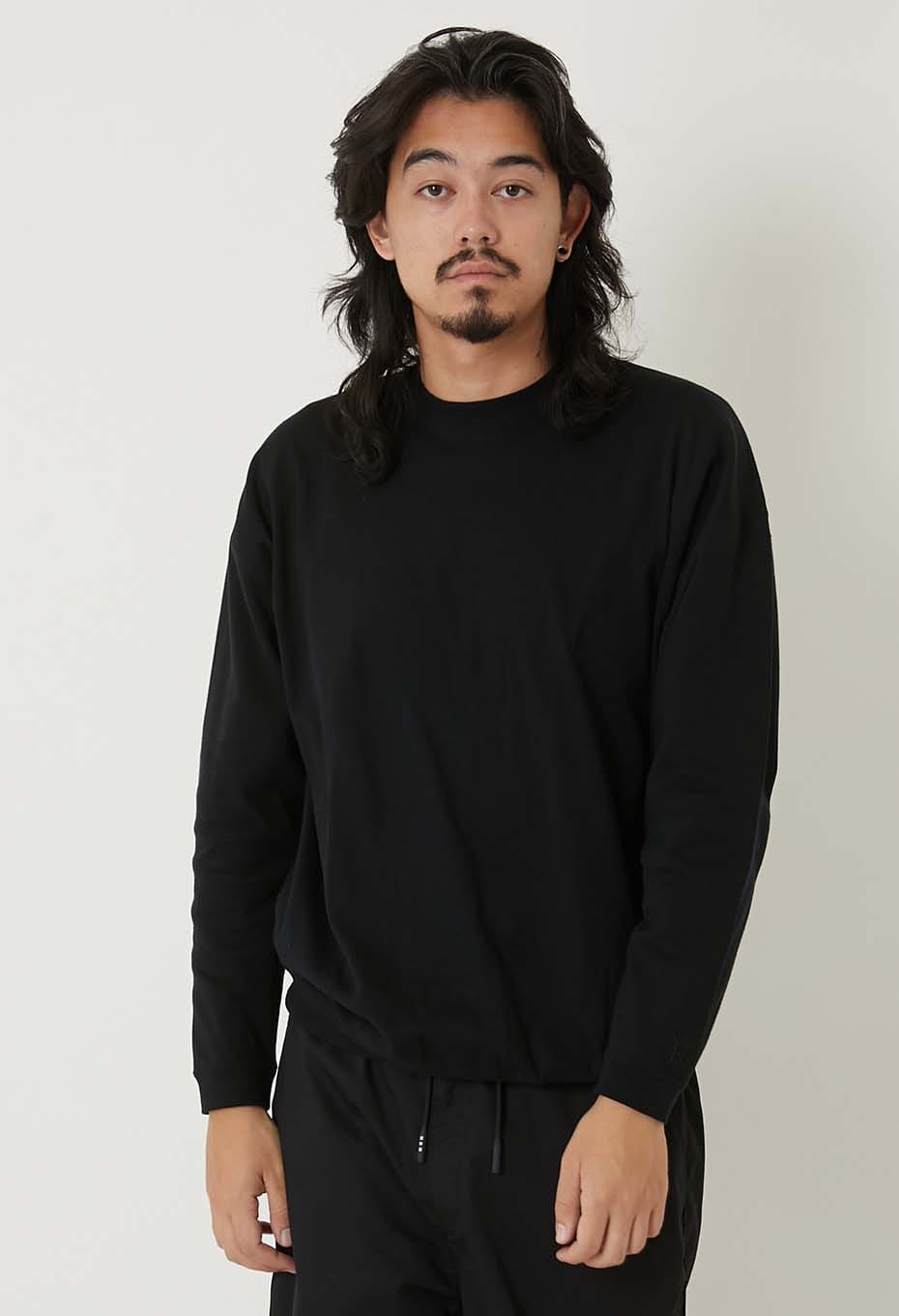 WILDSIDE × HOLLYWOOD RANCH MARKET /Stretch Fraise Hemrib T-shirt - BLACK