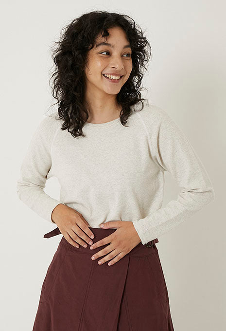 ストレッチフライス リラックスフィット LS Tシャツ ウィメンズ - NATURAL