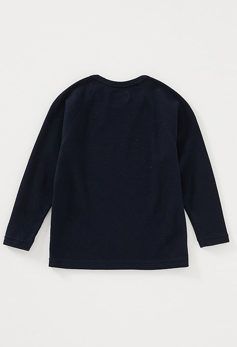 キッズ ストレッチフライス ロングスリーブ  Tシャツ - DARK NAVY