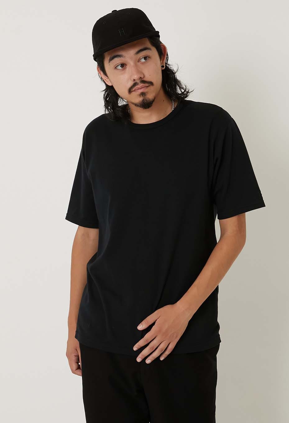 WILDSIDE × HOLLYWOOD RANCH MARKET /Stretch Fraise Short sleeve T-shirt - BLACK