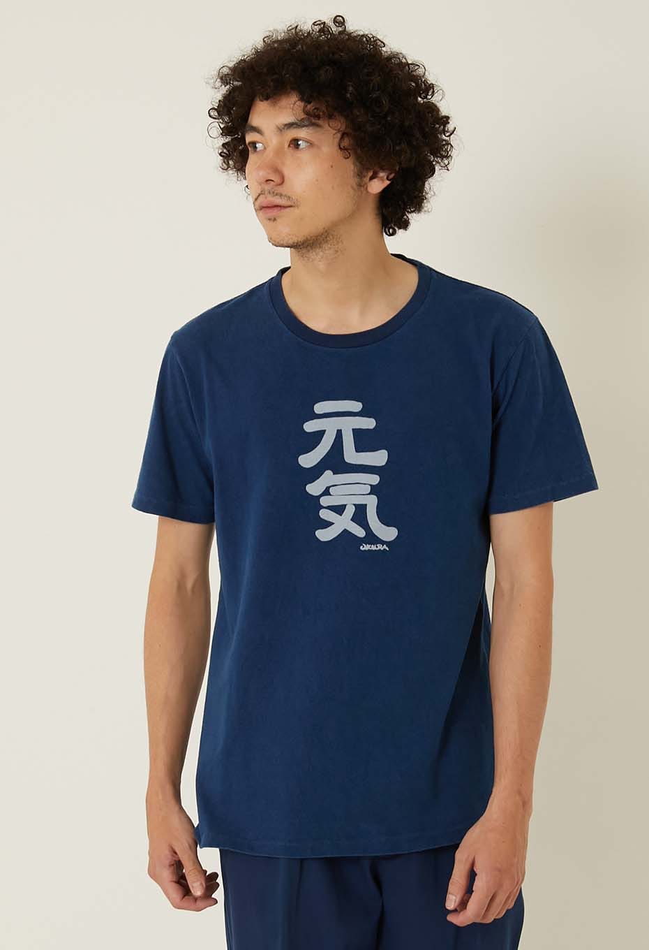 元気 バッセン インディゴ Tシャツ - INDIGO
