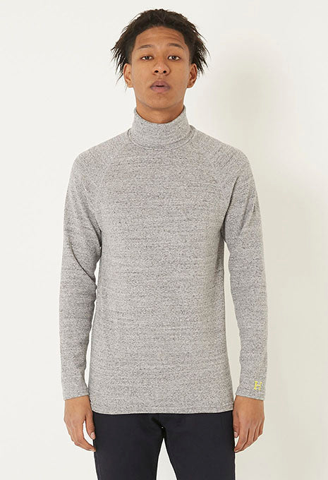 ストレッチフライス タートルネック ロングスリーブ Tシャツ - GREY