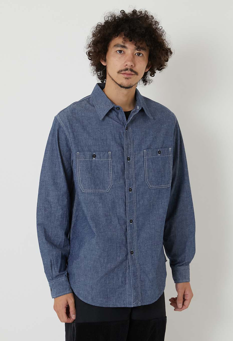 Original chambray 2 pocket work shirt - BLUE