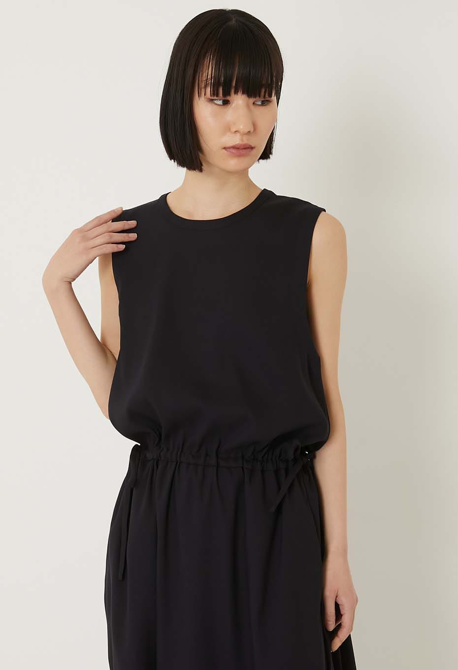 ストレッチドライツイル タンクギャザーワンピース - DARK NAVY