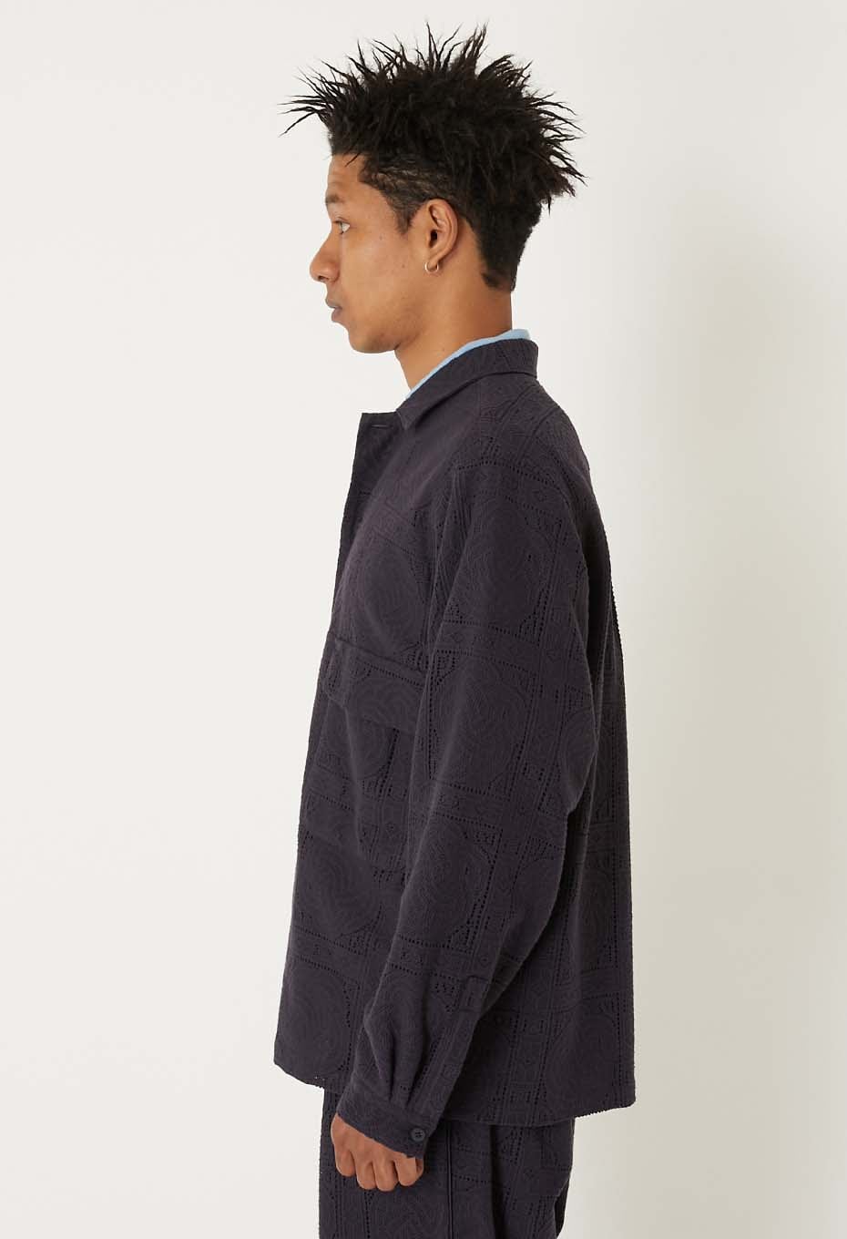 ミズヒキレース ロングスリーブシャツ - DARK NAVY