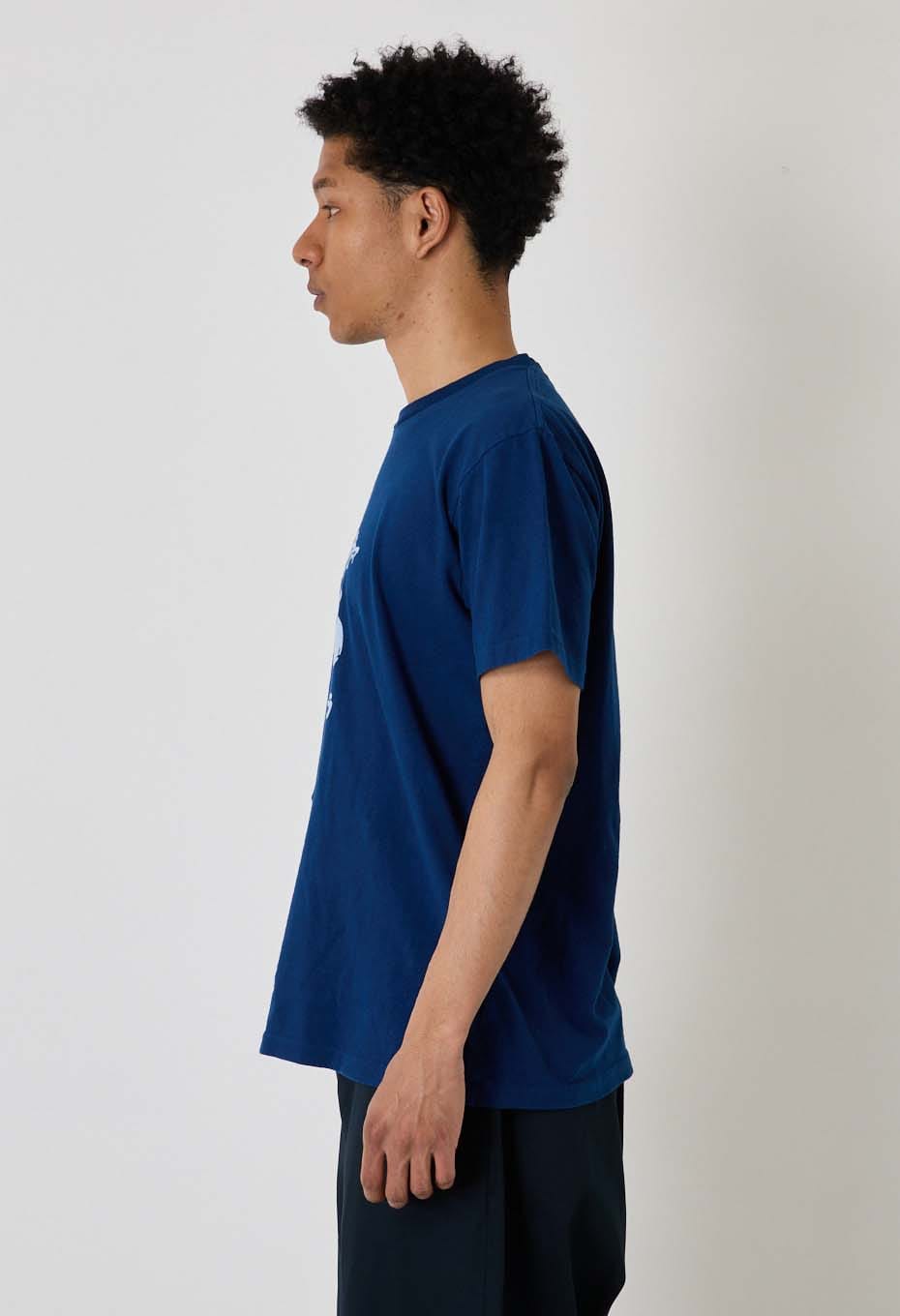 フクオクラ インディゴバッセン Tシャツ - INDIGO