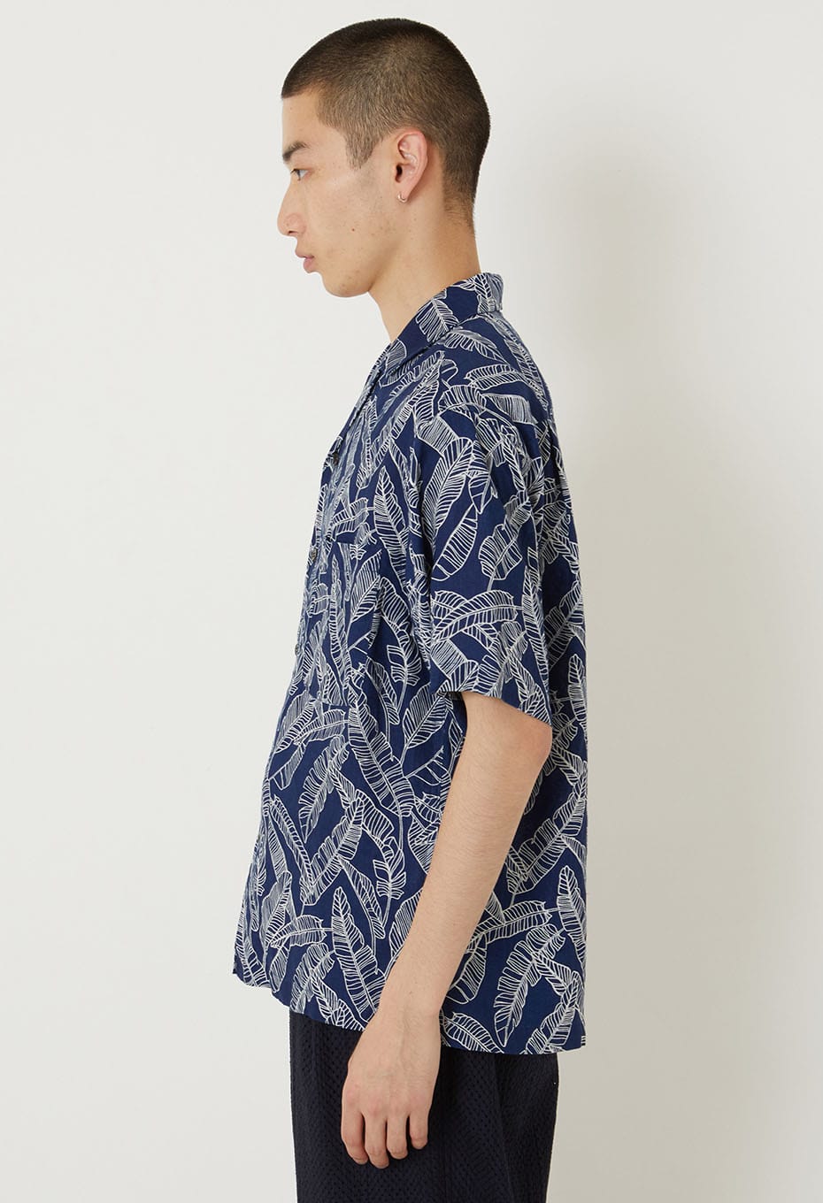 インディゴリネン バショウバッセン ショートスリーブシャツ - INDIGO