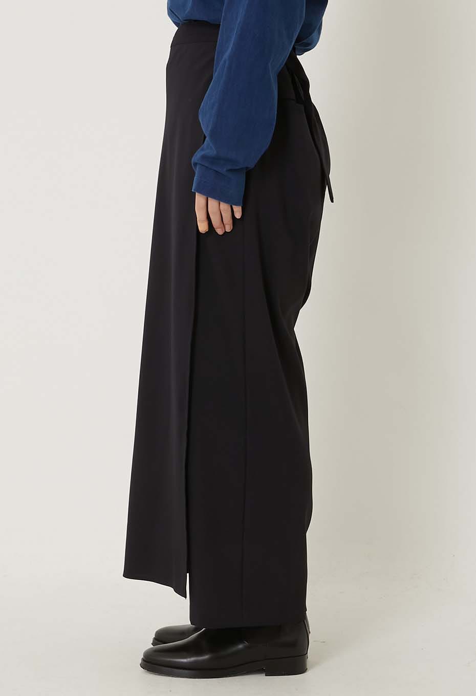 Stretch Dry Twill Wide Wrap Pants Women's - DARK NAVY