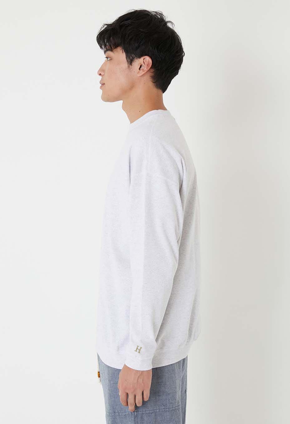 Stretch Fraise 9.5oz Hemrib Long Sleeve T-Shirt - SV GRAY