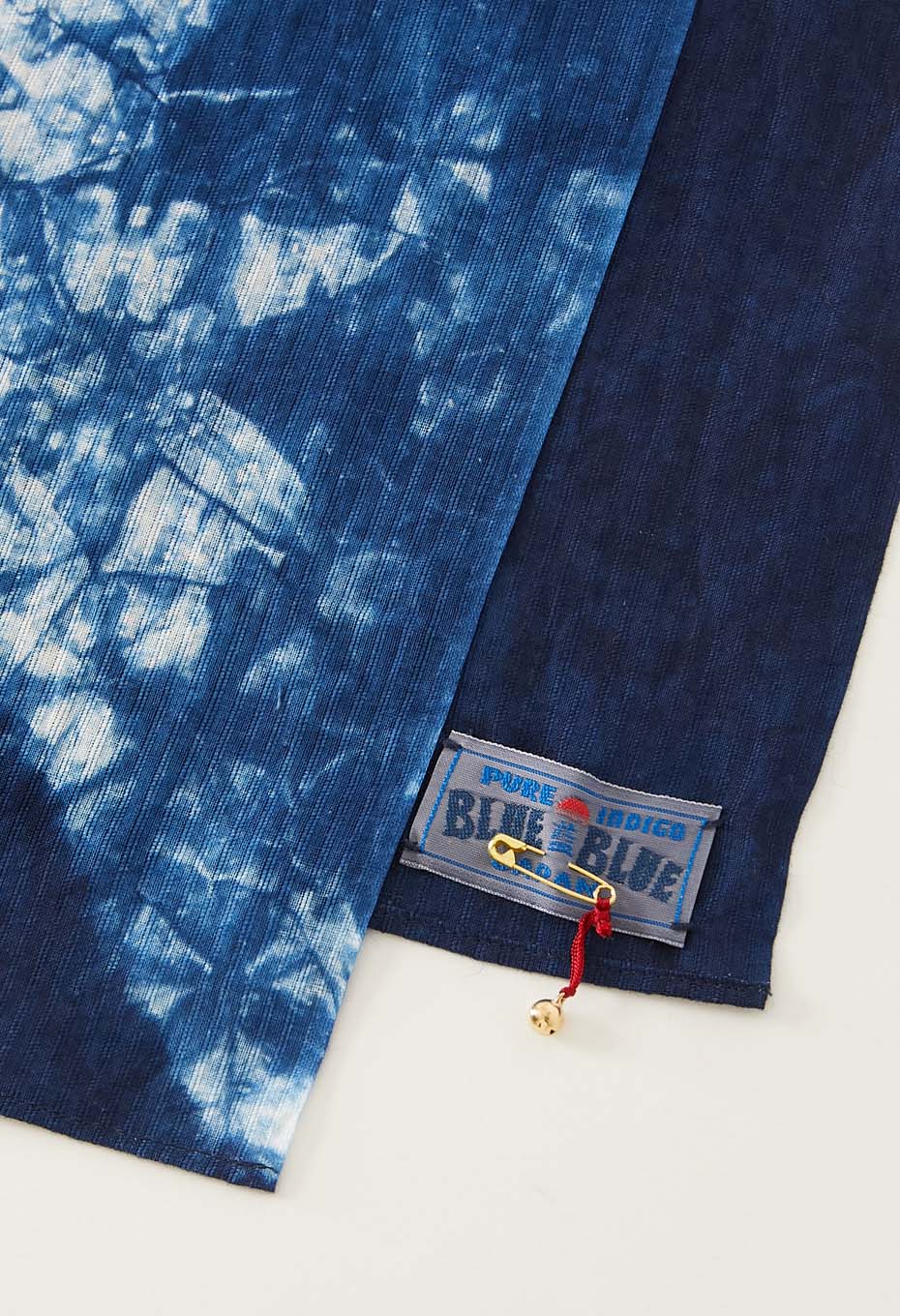 Men Asashijira Woven Pure Indigo Murakumo Shiboristol - INDIGO