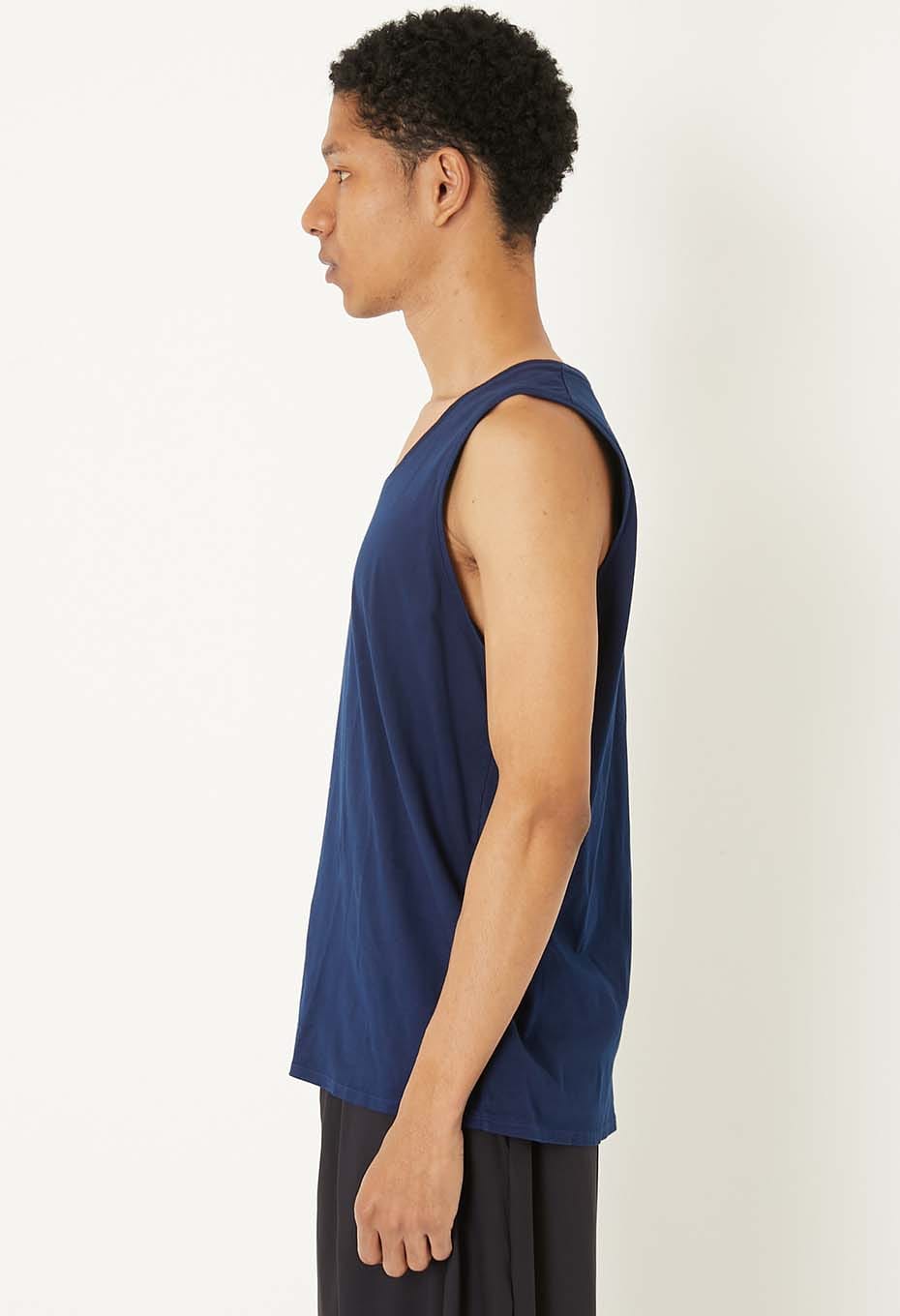 Air Smooth Indigo Tezome Tank Top - INDIGO