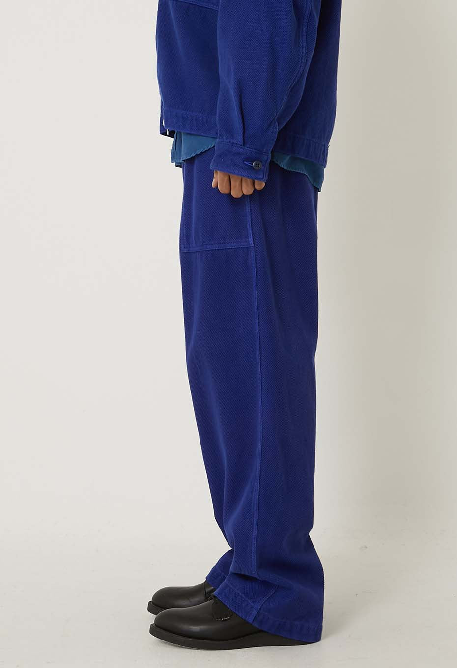 Blue Indigo Sashiko Tezome Baker's Pants - INDIGO