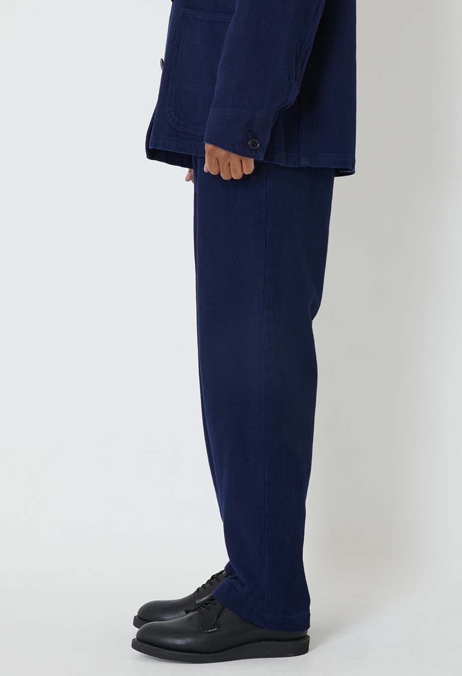 Woven Pure Indigo Nijuorisashiko Trousers - INDIGO