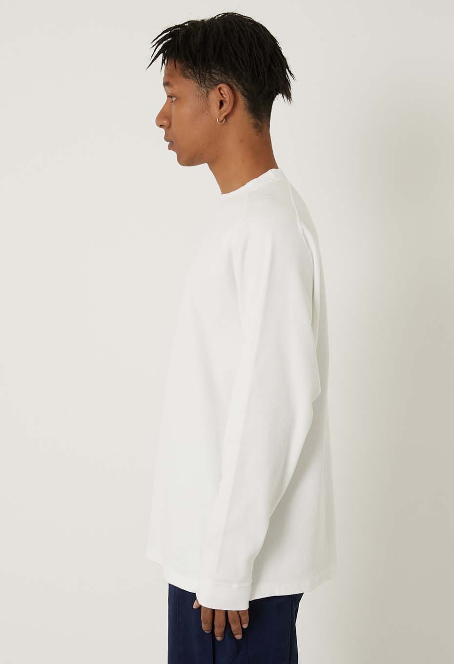 ムライトテレコ ニードルステッチ ロングスリーブＴシャツ ユニセックス - NATURAL