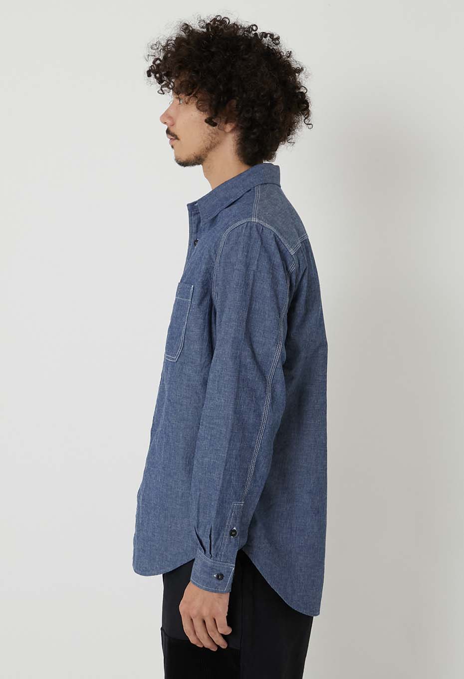 Original chambray 2 pocket work shirt - BLUE