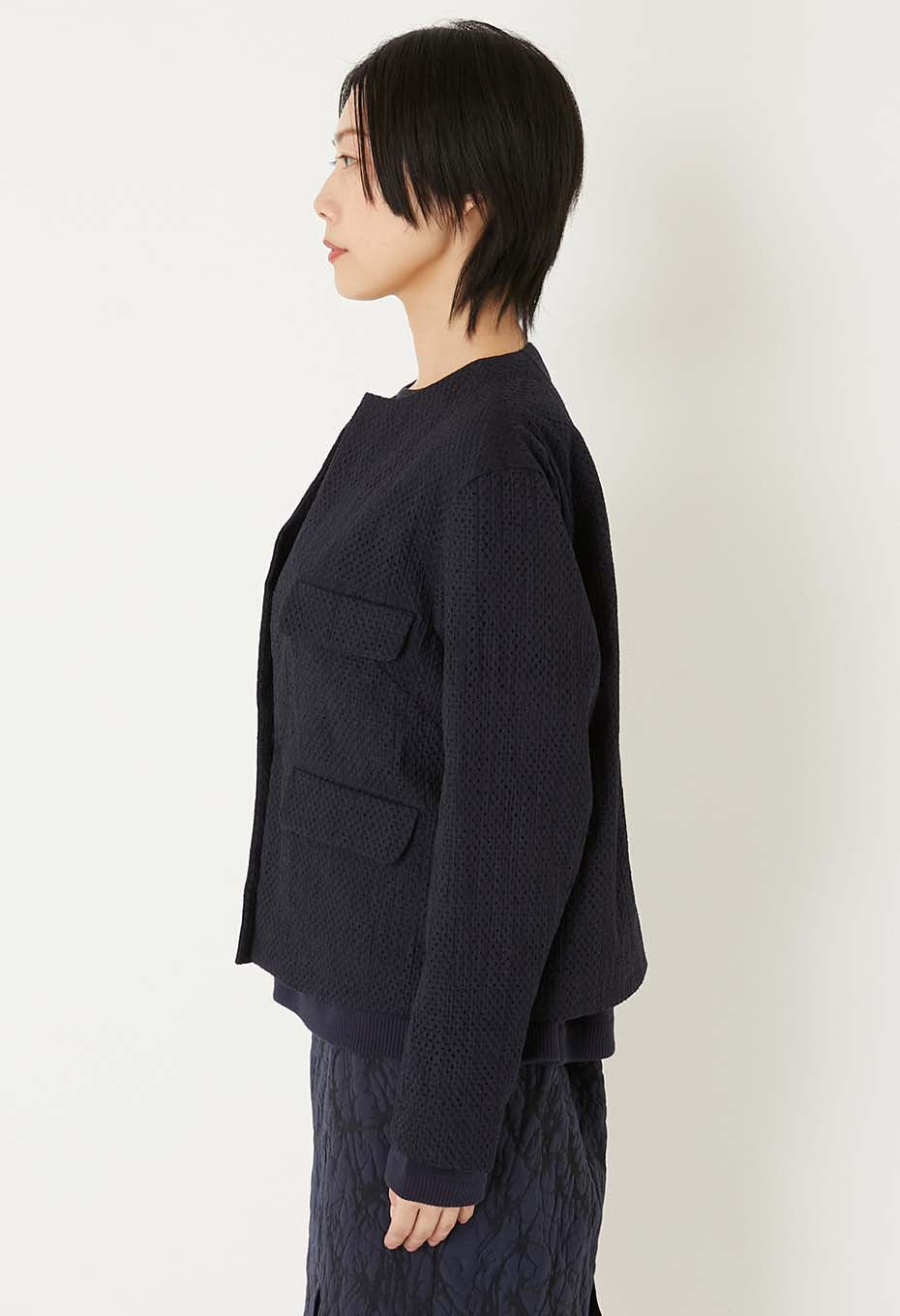 マイヤーレース ノーカラージャケット ウィメンズ - DARK NAVY