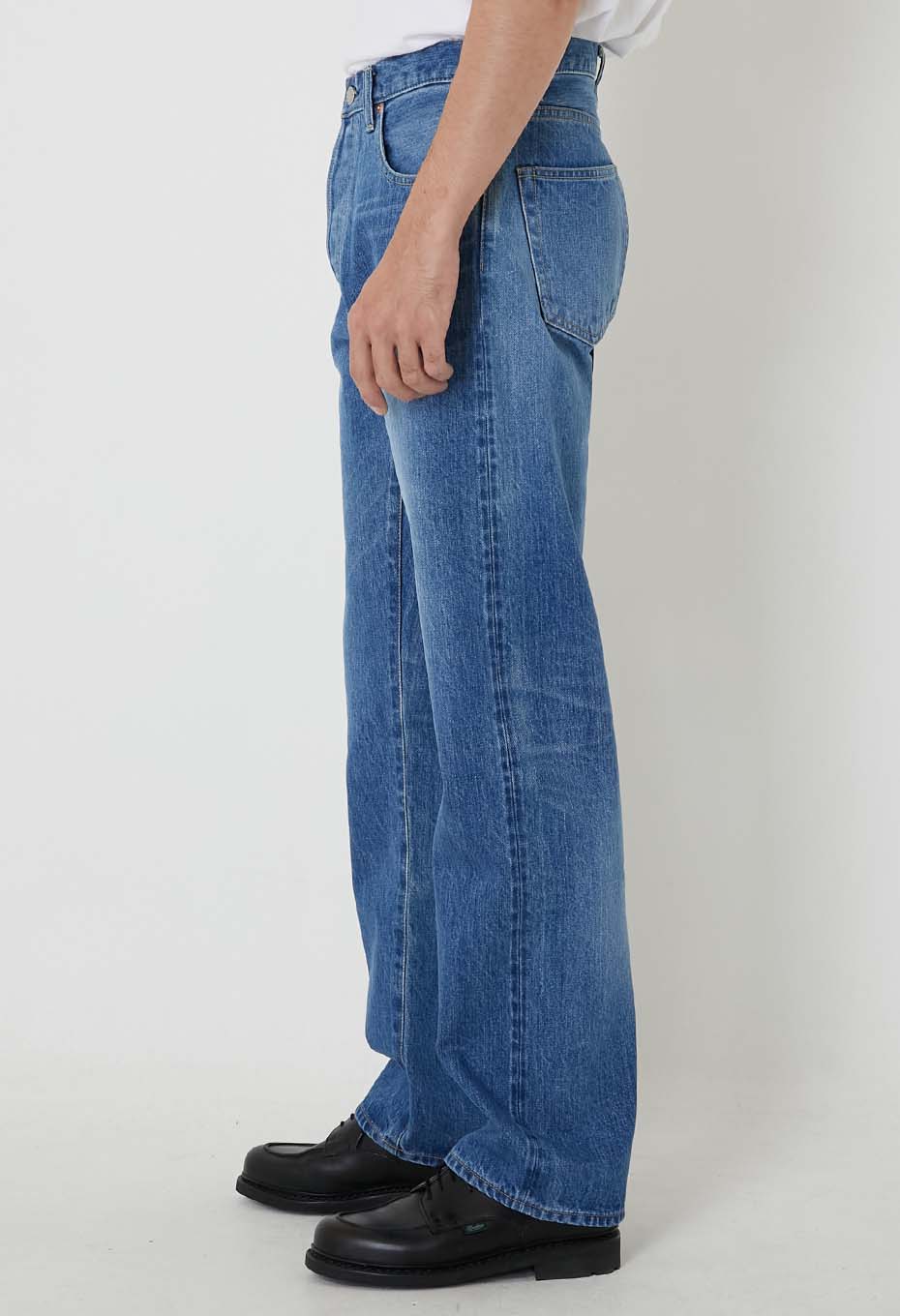 PP02 MODスーピマセルビッチデニム ストレートジーンズ /FADE WASH - BLUE