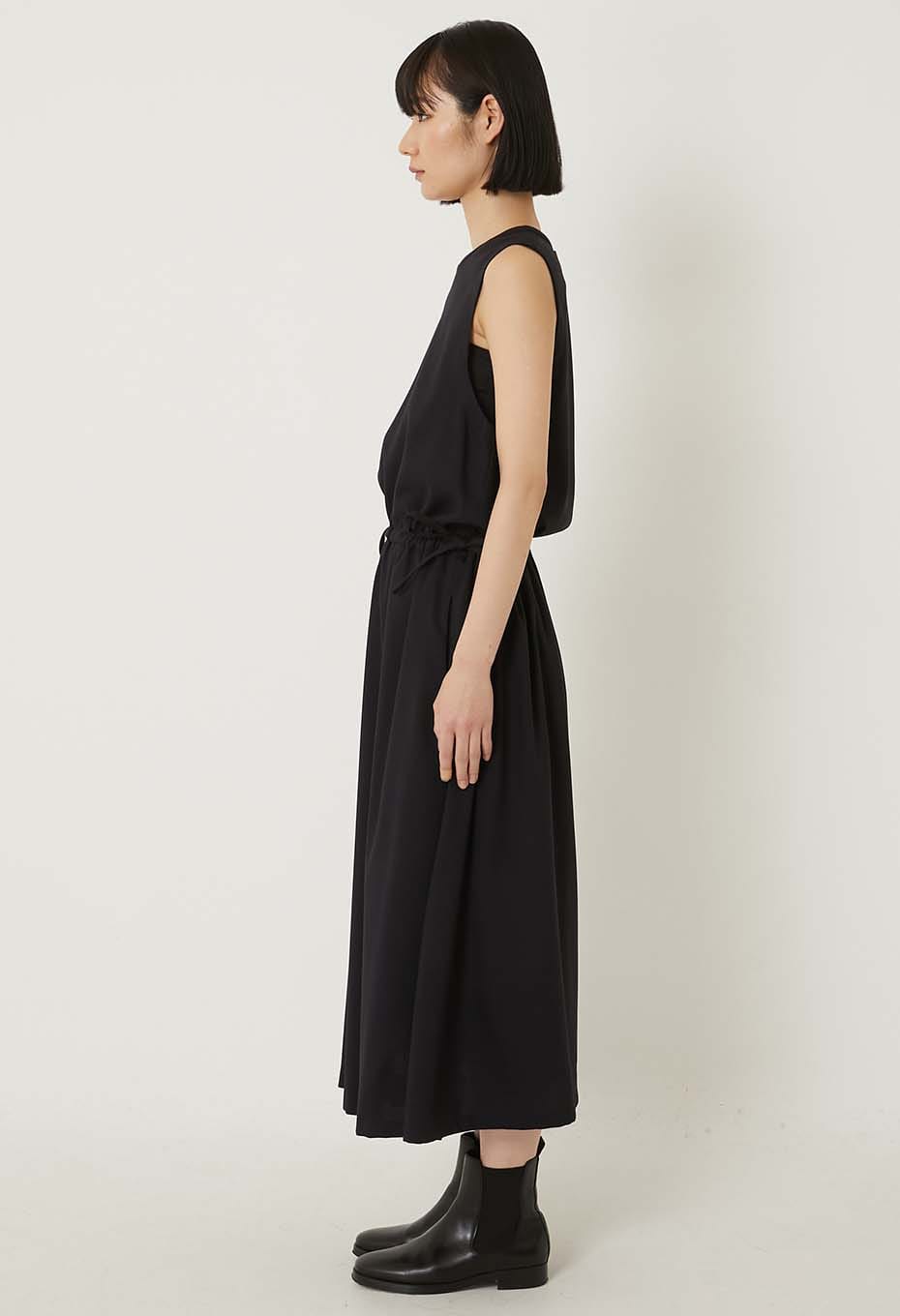 ストレッチドライツイル タンクギャザーワンピース - DARK NAVY