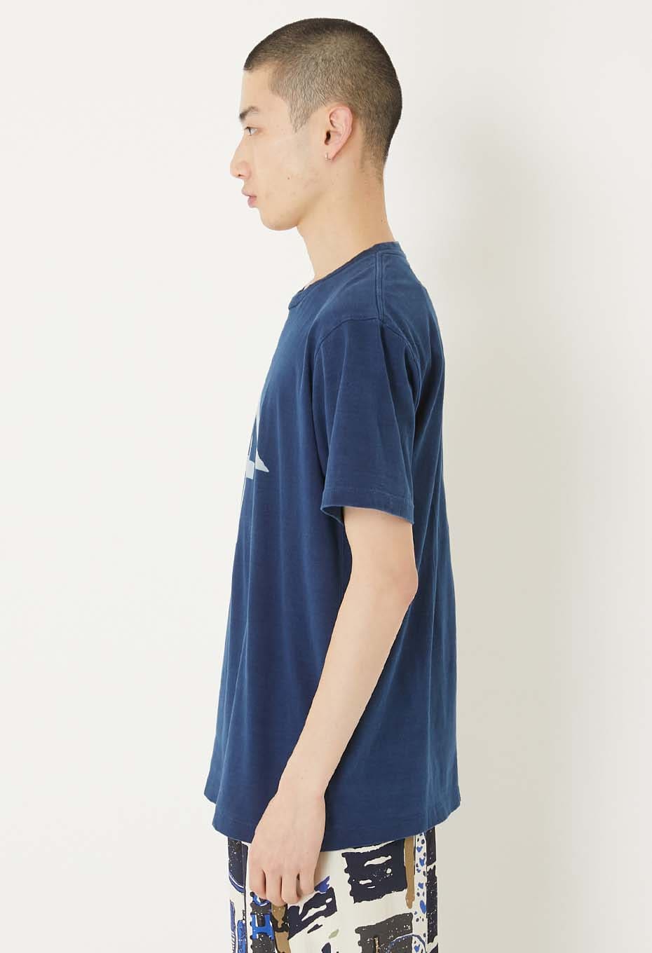 Yamaobassen Indigo Short Sleeve T-shirt - INDIGO