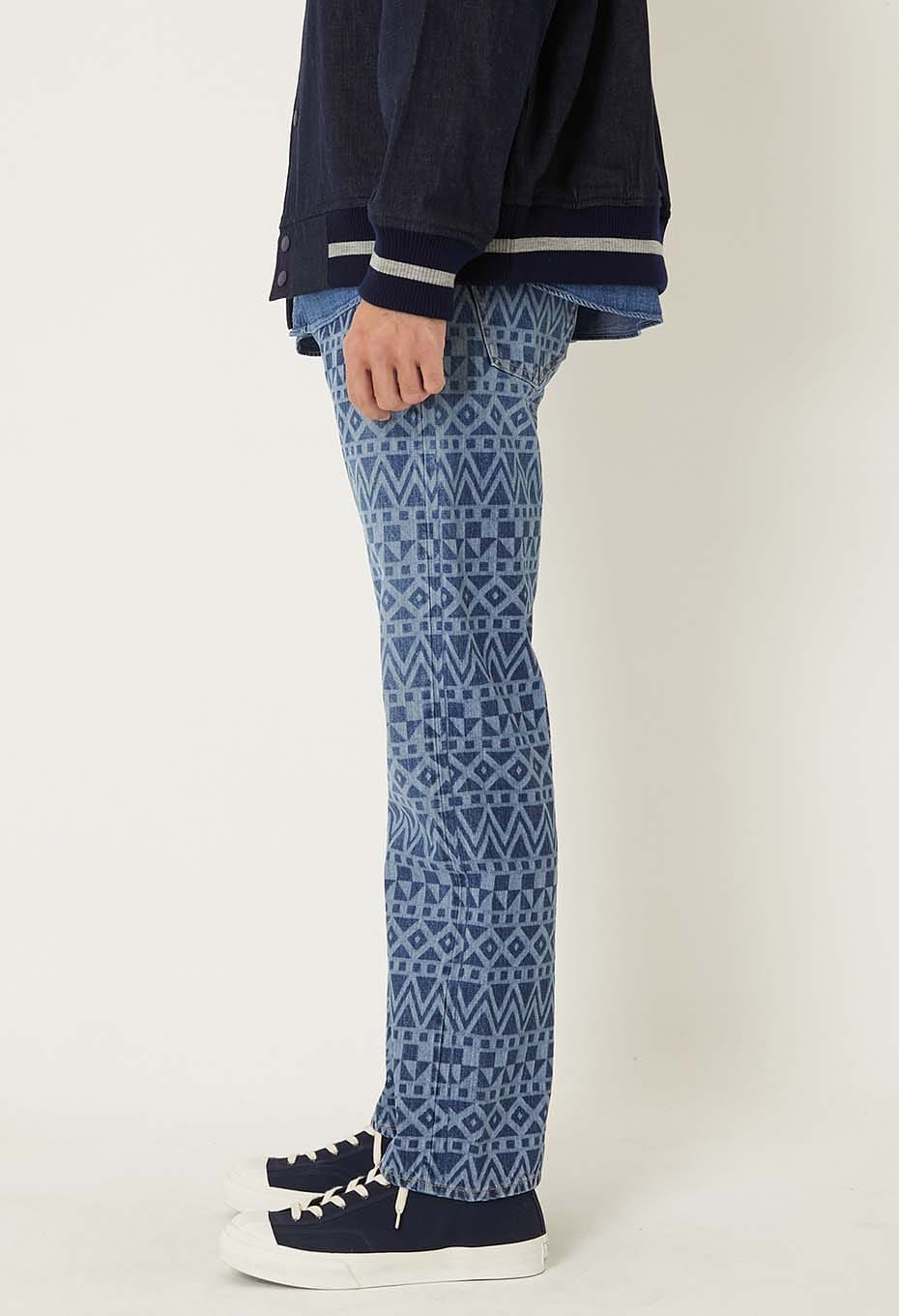 Geometry print jeans - ONE