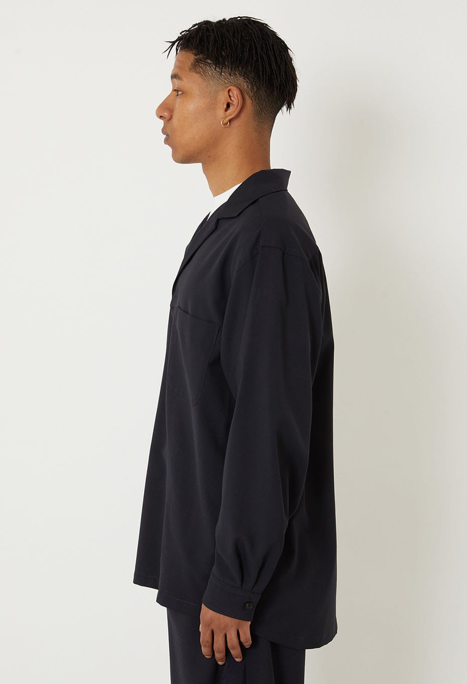 ドライポプリンメブキシシュウ プルオーバーシャツ - DARK NAVY
