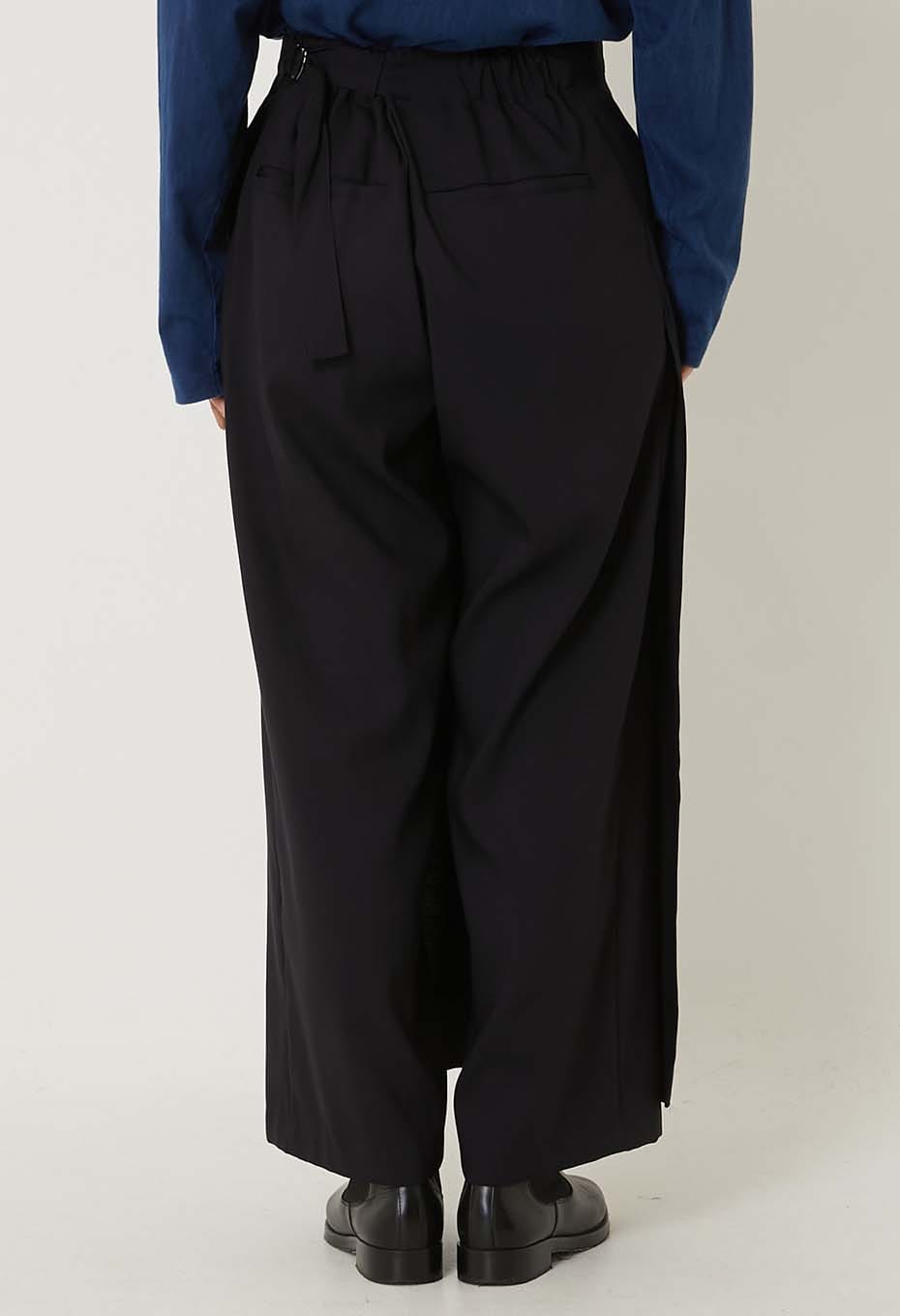 Stretch Dry Twill Wide Wrap Pants Women's - DARK NAVY