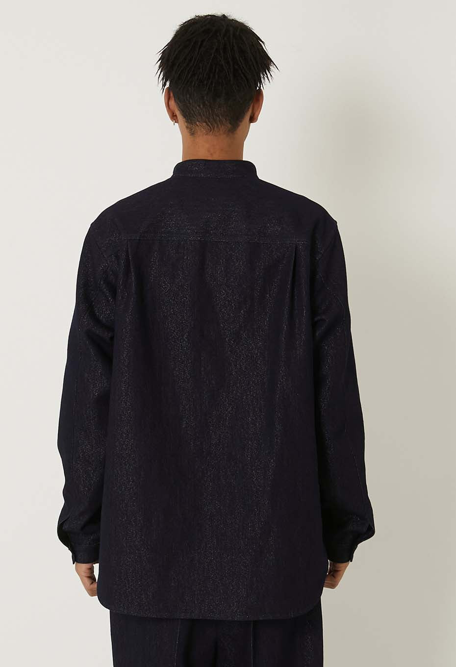 ゴールドヤーンインディゴ プルオーバーロングスリーブシャツ - INDIGO
